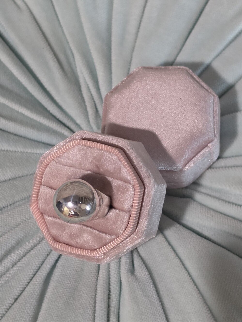 Vintage Modernist Sterling Silver Dome Statement Ring